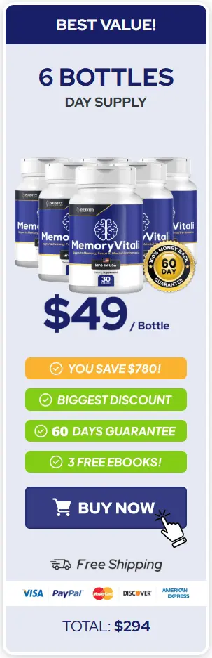 Buy MemoryVitali 6 Bottle